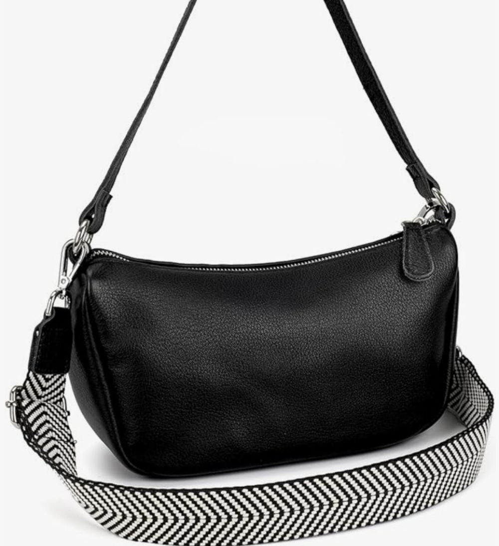 Befen Black Genuine Leather Shoulder Bag